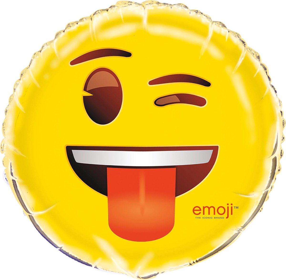 UNIQUE - Knipoog smiley Emoji folie ballon - Decoratie > Ballonnen